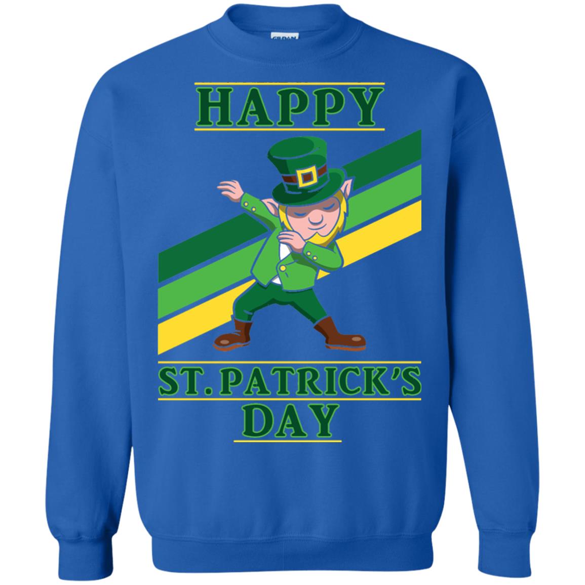 Dabbing Leprechaun Saint Patrick_s Day T-shirt Royal