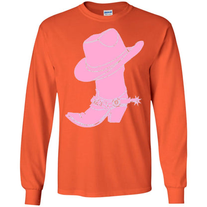 Cowgirl Boots Western Wear T-shirt Orange