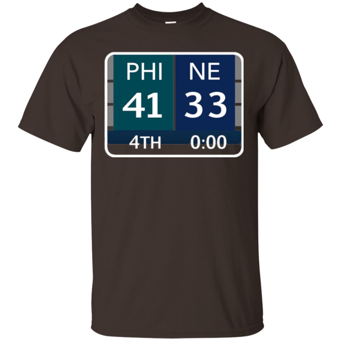 Phi 41 Ne 33 Final Score Football Lover T-shirt Dark Chocolate