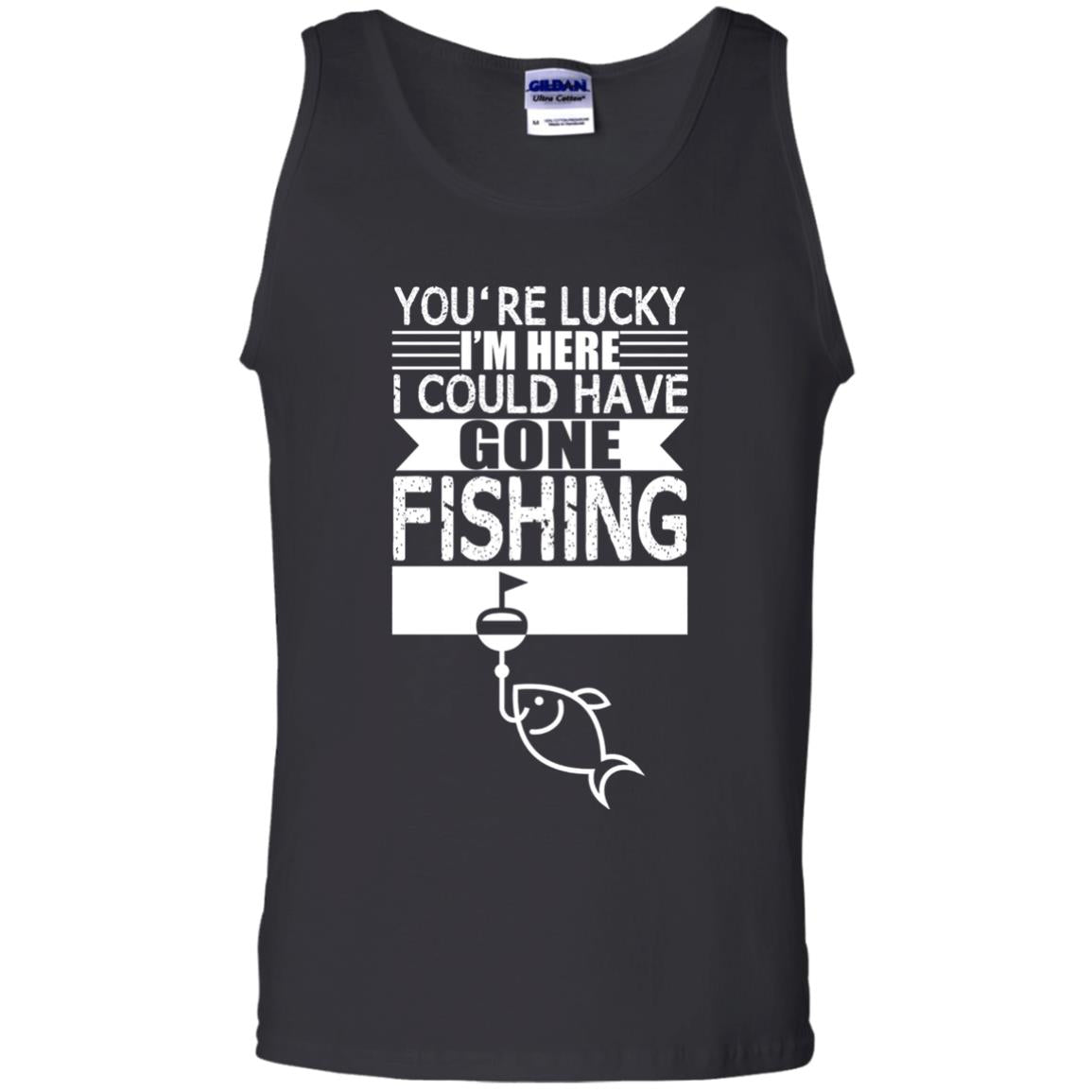 Fishing Lover T-shirt I_m Here I Could Have Gone Fishing Black