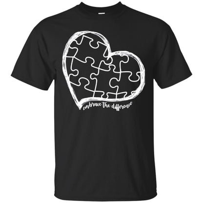 Autism Awareness Embrace Differences Shirt Black