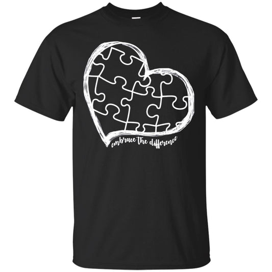 Autism Awareness Embrace Differences Shirt Black