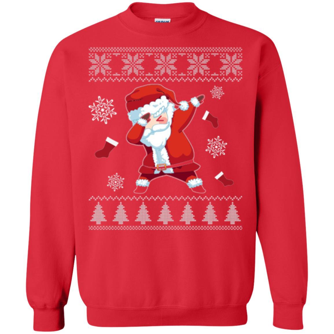 Christmas T-shirt Dabbing Santa Claus Red