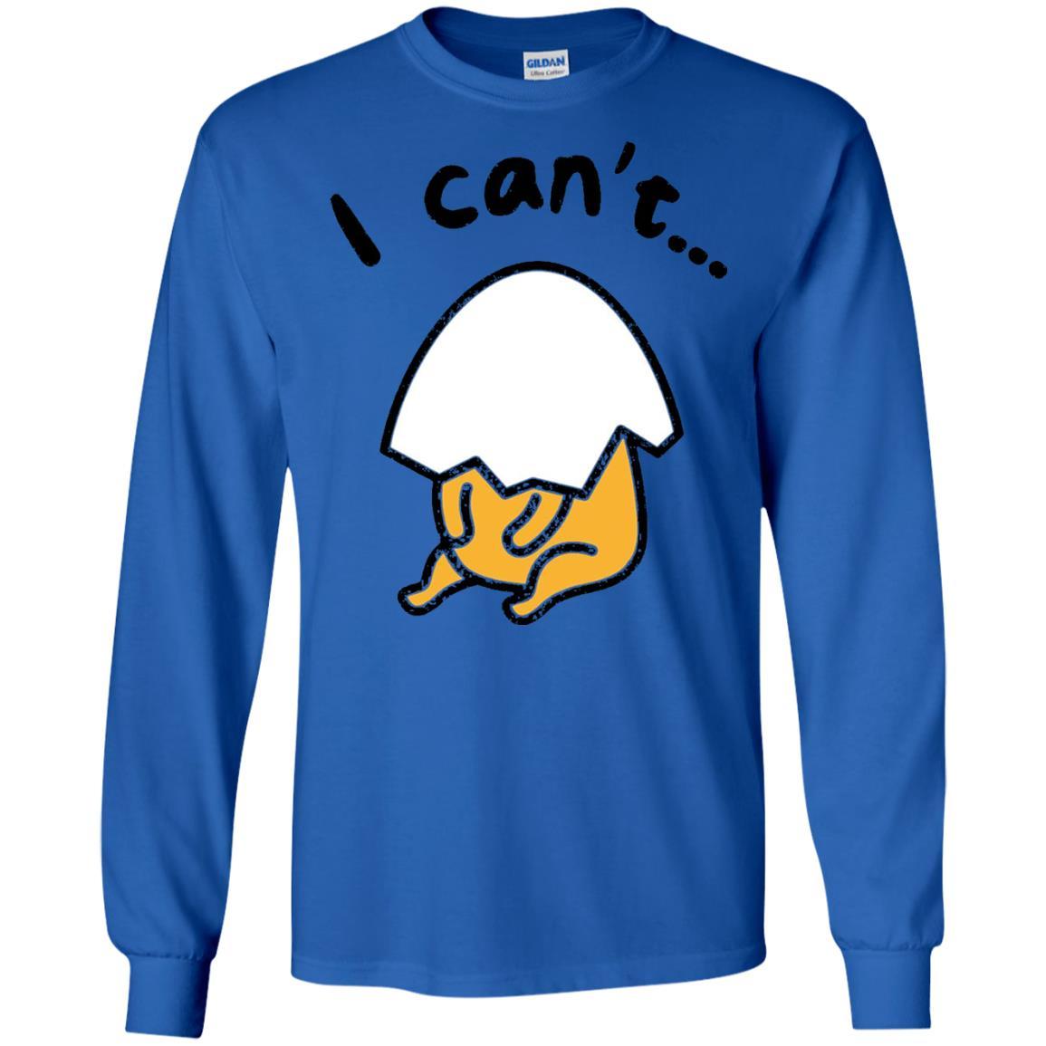 Film T-shirt Gudetama Lazy Egg I Can't Royal