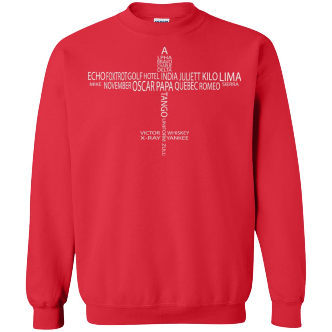 Aviation T-shirt Phonetic Alphabet Pilot Red