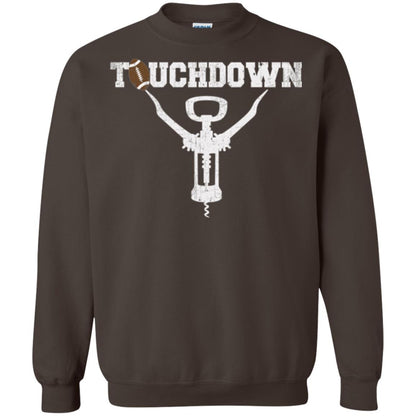 Football T-shirt Touchdown Funny Football Wine Lovers Dark Chocolate