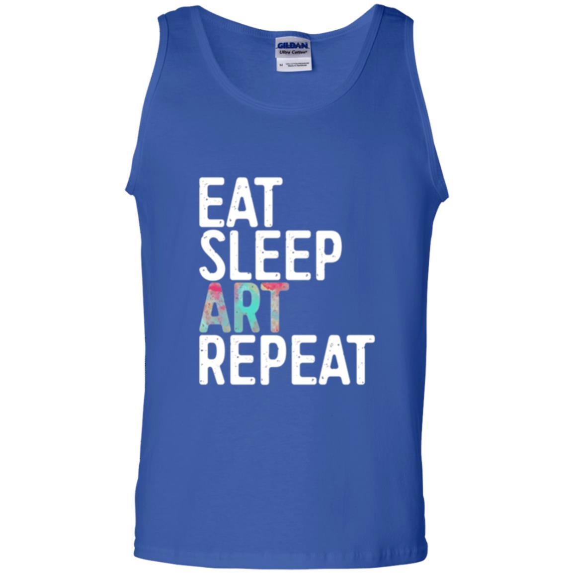 Artist T-shirt Eat Sleep Art Repeat Royal