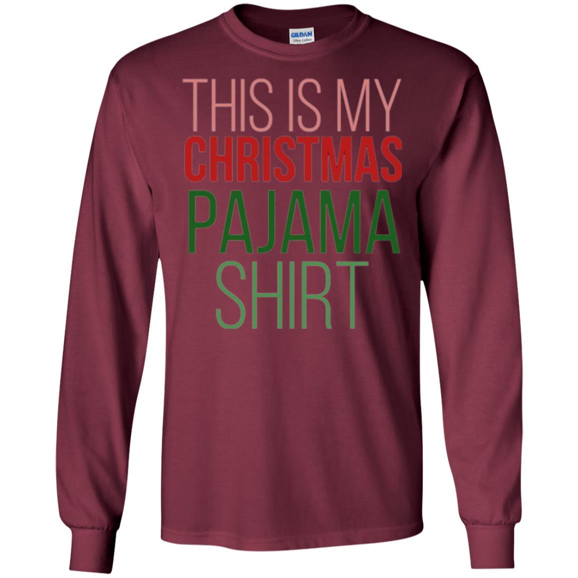 Christmas T-shirt This Is My Christmas Pajama Maroon
