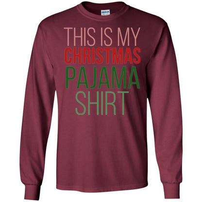 Christmas T-shirt This Is My Christmas Pajama Maroon