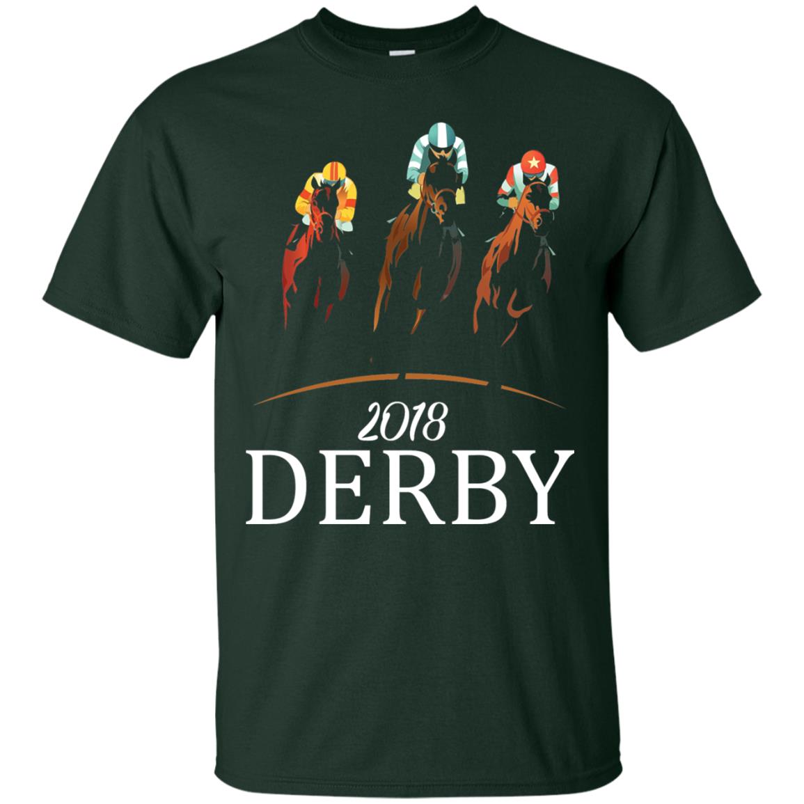 Derby 2018 Jockey Horse Racing T-shirt Forest