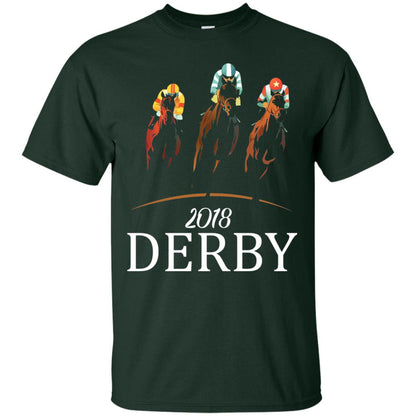 Derby 2018 Jockey Horse Racing T-shirt Forest
