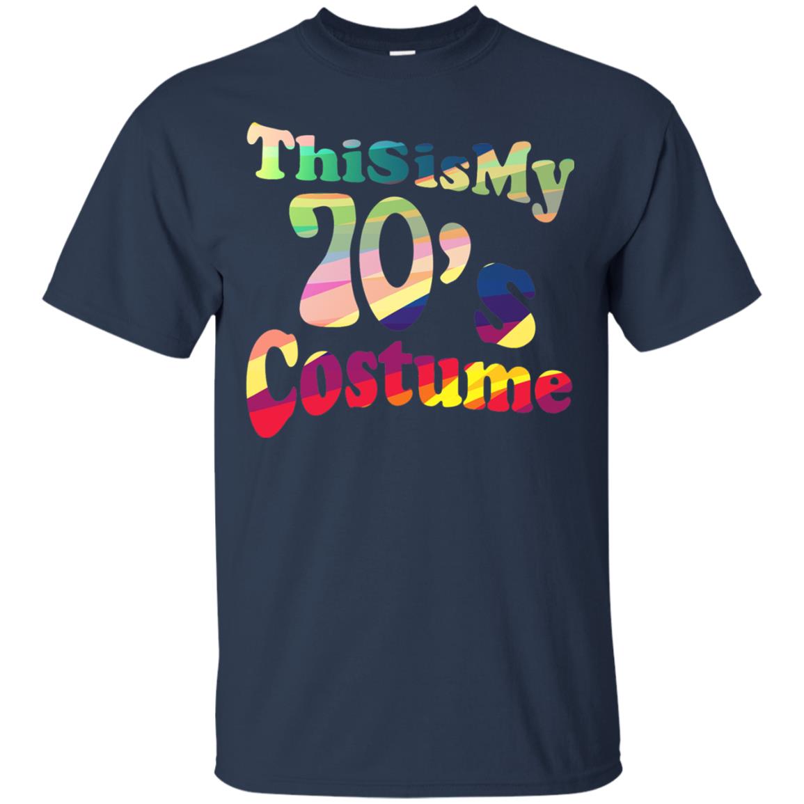 70s Halloween Costume 70s T-shirt For Women Men Girls Navy
