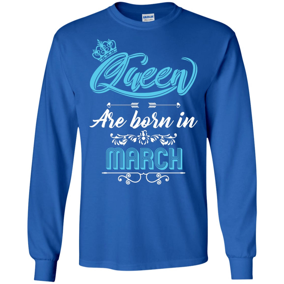 Brithday T-Shirt Queen Are Born In March Royal