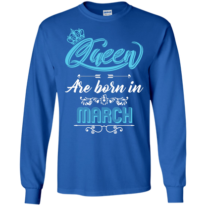 Brithday T-Shirt Queen Are Born In March Royal