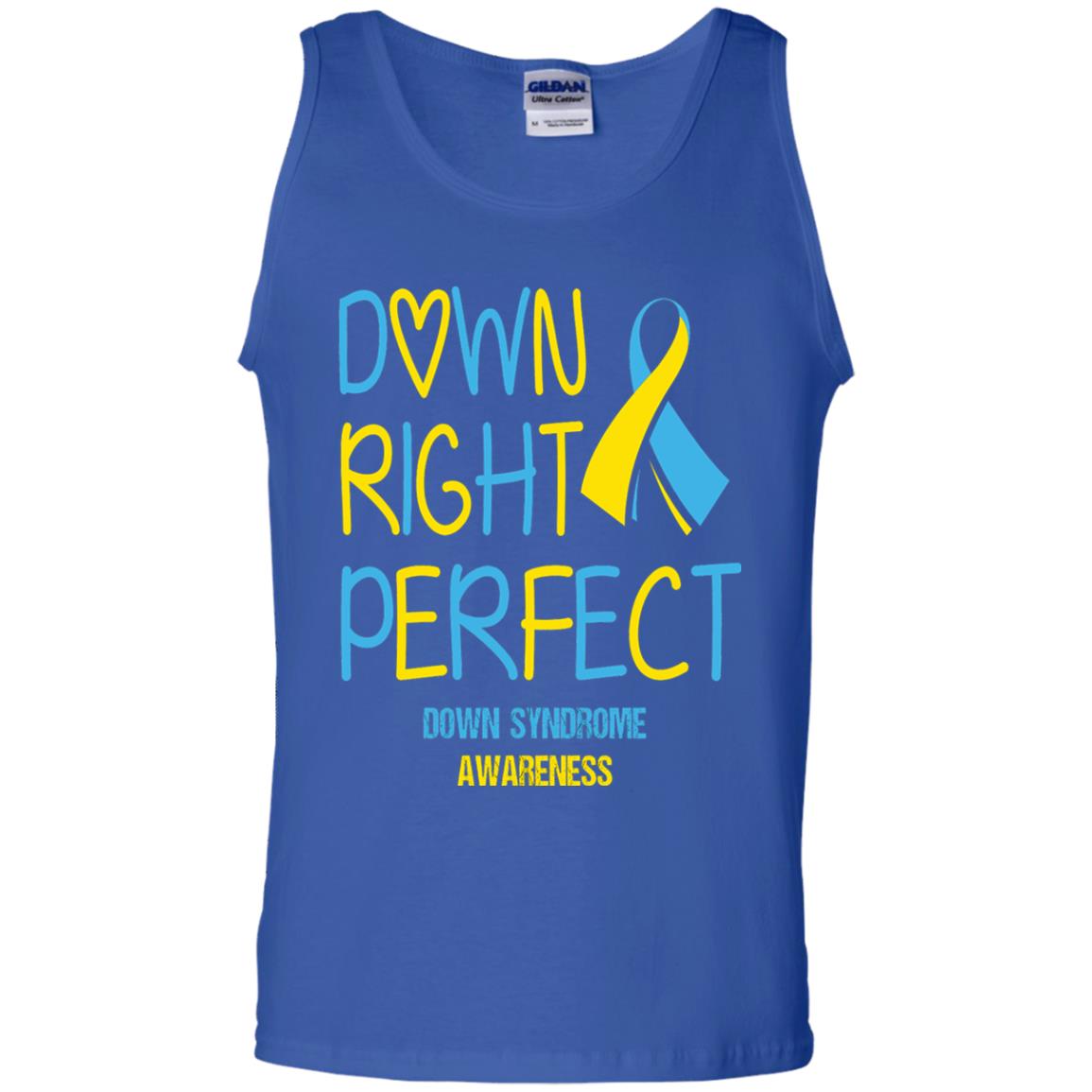 Down Right Perfect Down Syndrome Awareness T-shirt Royal