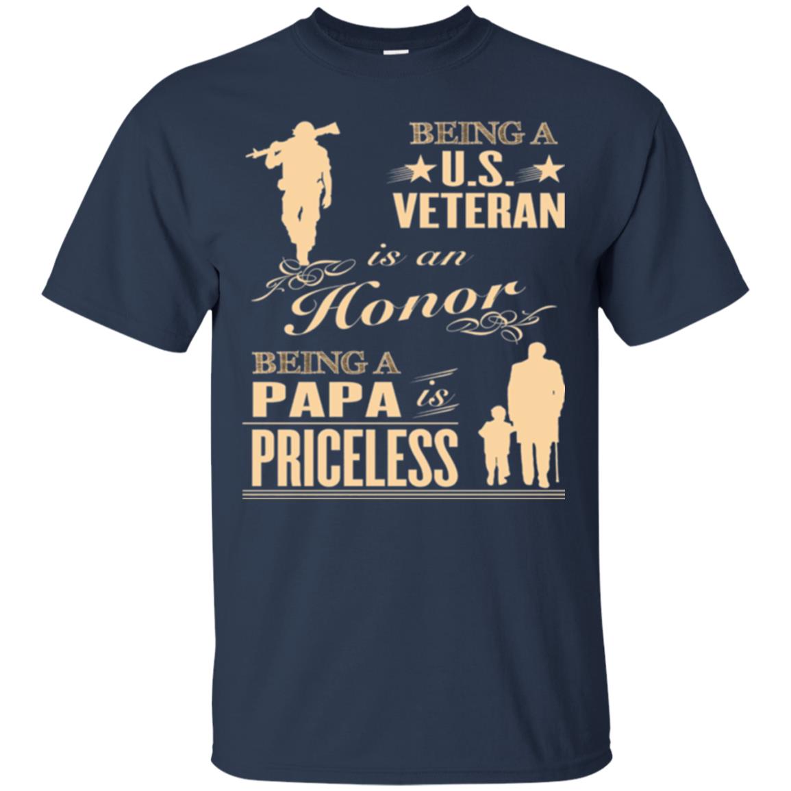 Papa T-shirt Being A U.s Veteran Navy