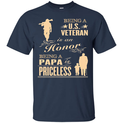 Papa T-shirt Being A U.s Veteran Navy