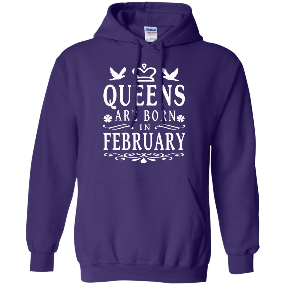Birthday T-shirt Queens Are Born In February Purple