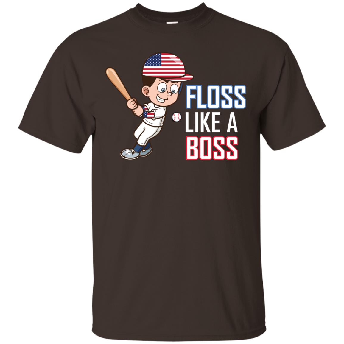 Floss Like A Boss Shirt For Baseball Players Dark Chocolate