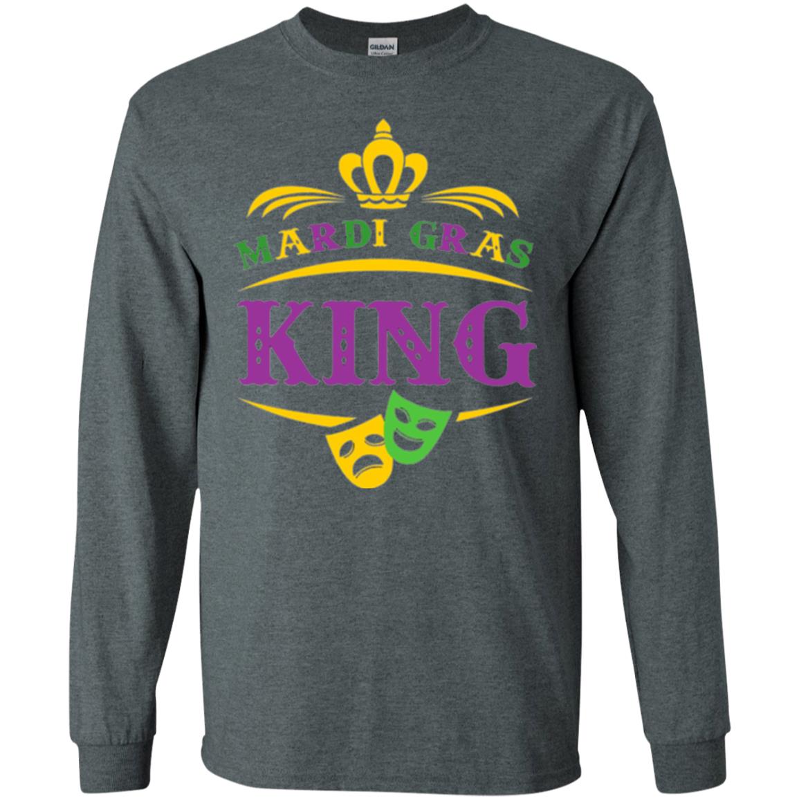 Mardi Gras King Gift T-shirt Dark Heather