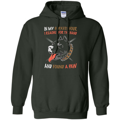 In My Darkness Hour I Reached For The Hand And Found A Paw Shirt Forest Green