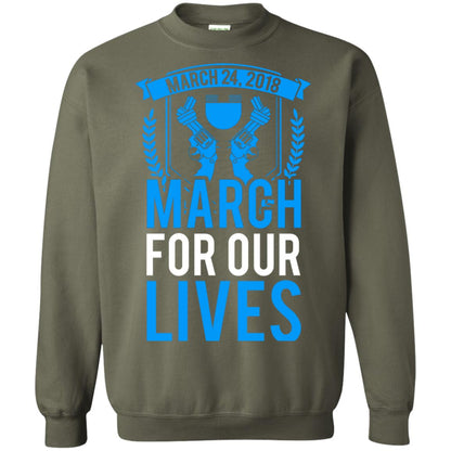 Anti Gun T-shirt March For Our Lives March 24 2018 Military Green