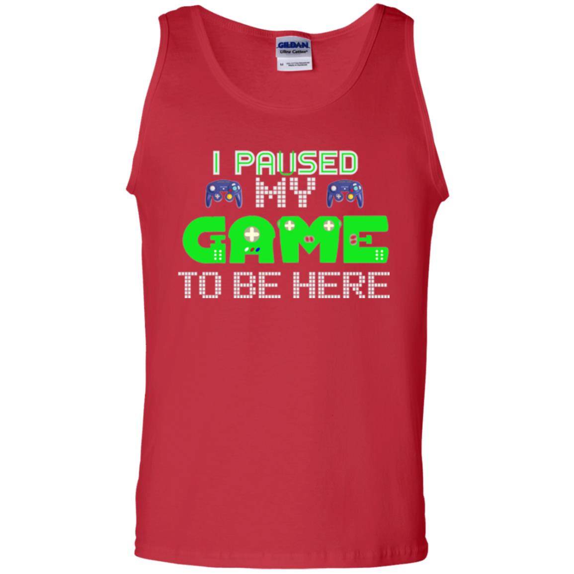 Video Gamer T-shirt I Paused My Game To Be Here Red