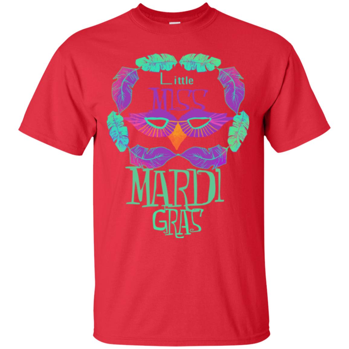 Mardi Gras T-shirt Little Miss Mardi Gras Red
