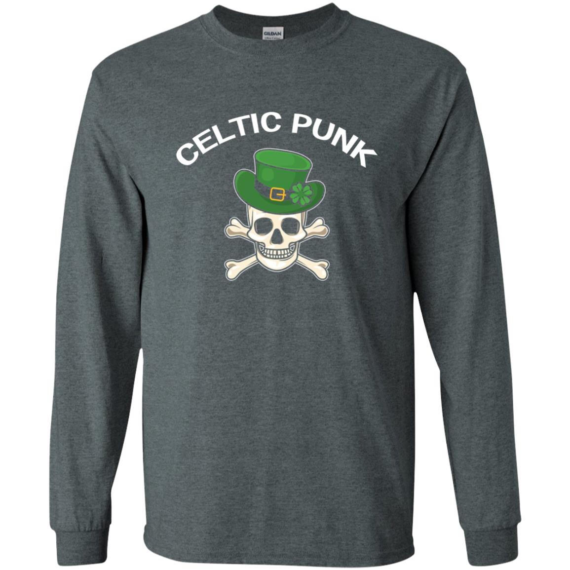 Celtic Punk Rock Irish St. Patrick_s Day T-shirt Dark Heather