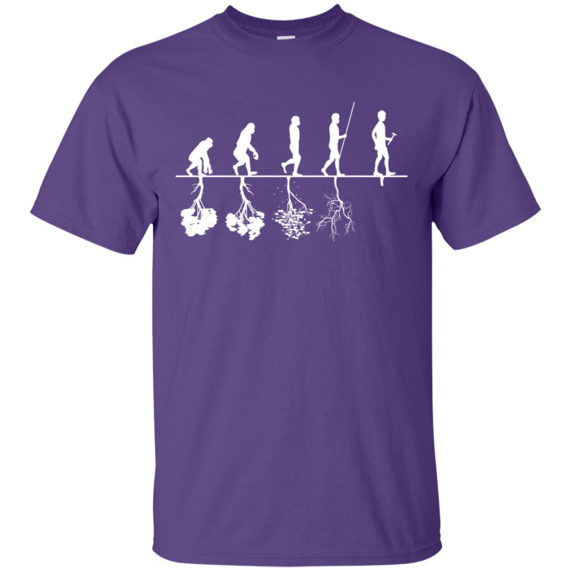 Evolution Tree Of Human Life Thinking Save Environment Shirt Purple