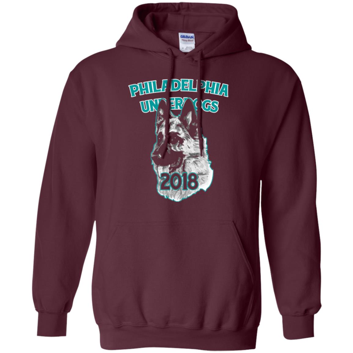 Dog Lover T-shirt Philadelphia Underdogs Celebration 2018 T-shirt Maroon