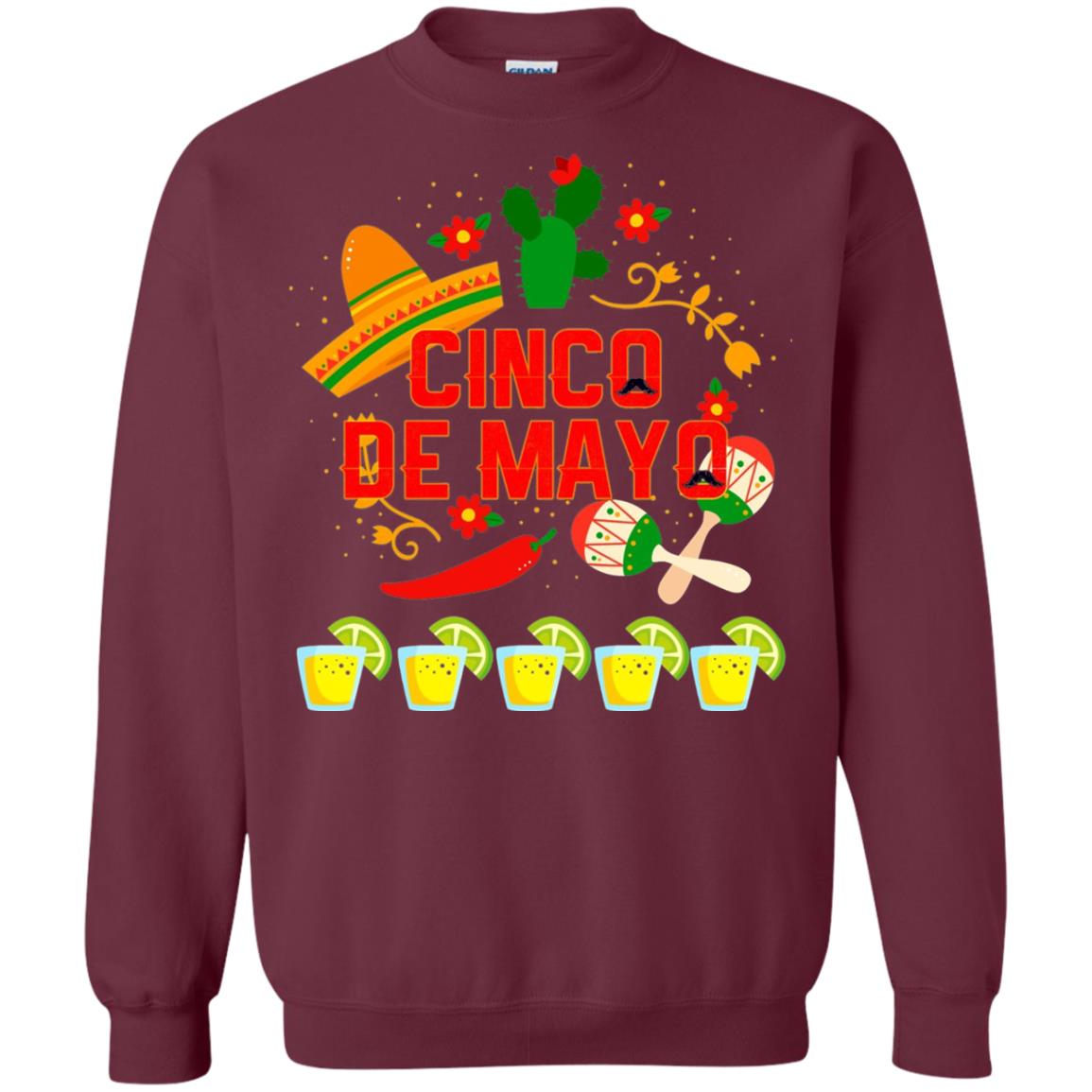 Fiesta Cinco De Mayo T-shirt Maroon