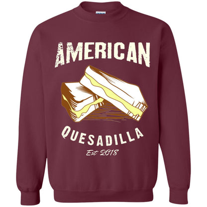 American Quesadilla Est 2018 Grilled Cheese T-shirt Maroon