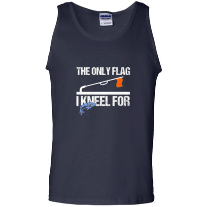 Fisherman T-shirt Ice Fishing Tip Up Flag T-shirt Navy