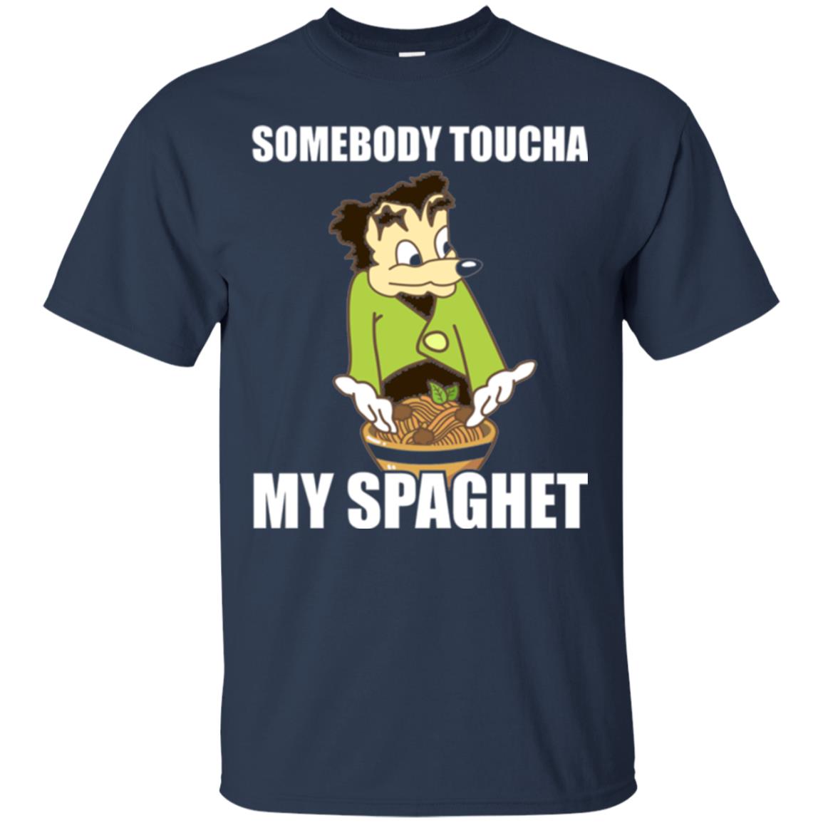 Somebody Toucha My Spaghet T-shirt Navy