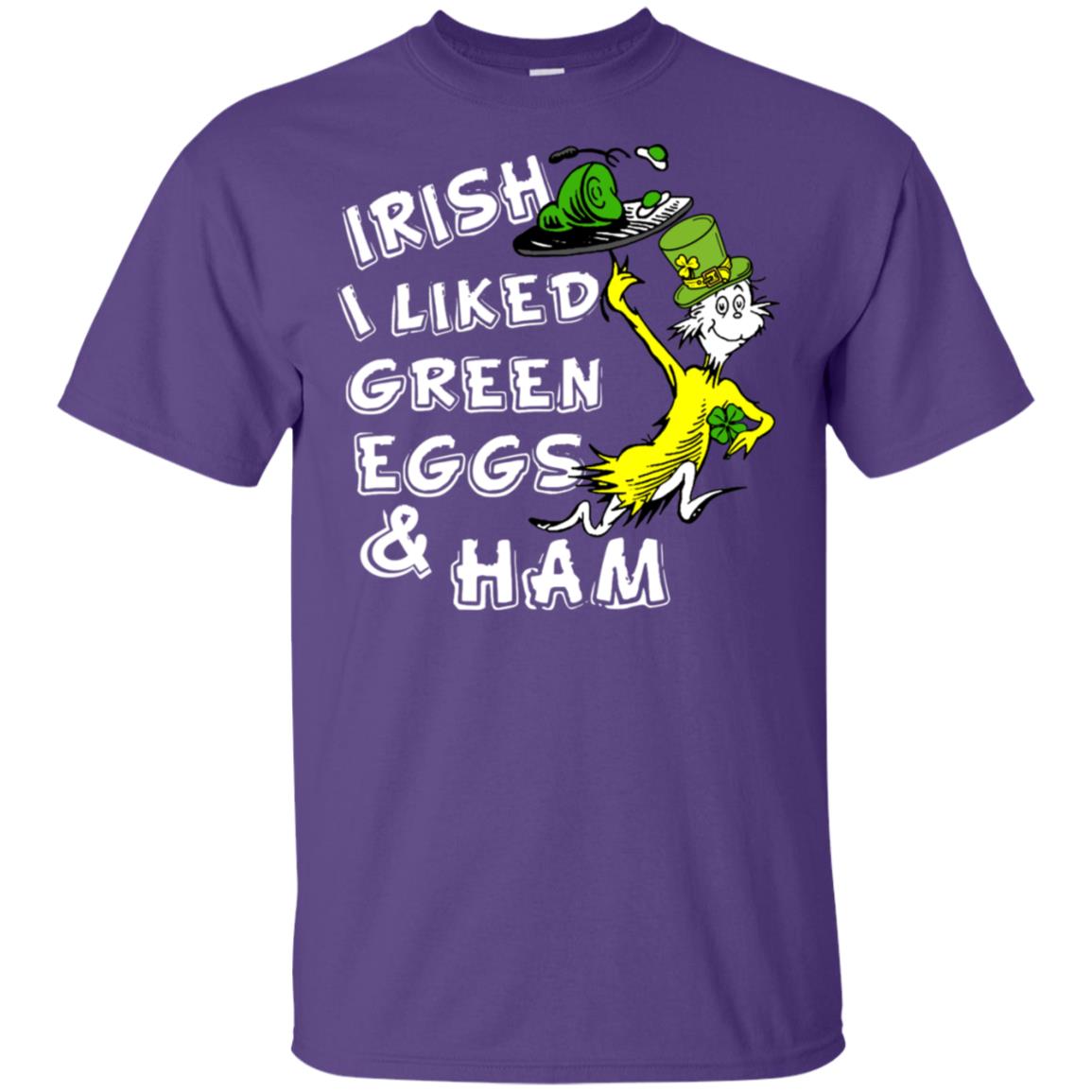 Irish I Liked Green Eggs And Ham T-shirt Purple