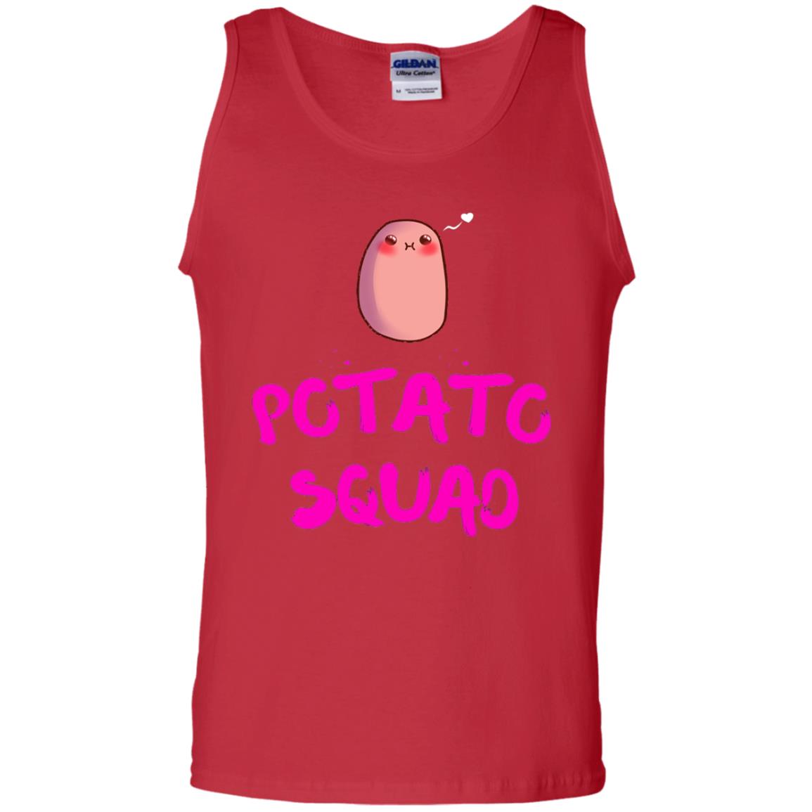 Cute Potato Squad T-shirt I Love Potato Red