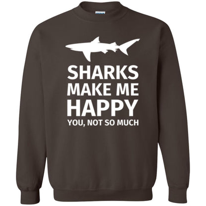 Sharks Lovers T-shirt Make Me Happy You Not So Much Dark Chocolate