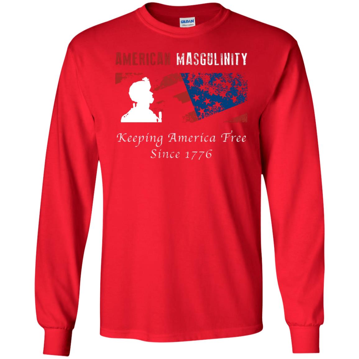 American Masgulinity Keeping America Free Since 1776 Shirt Red