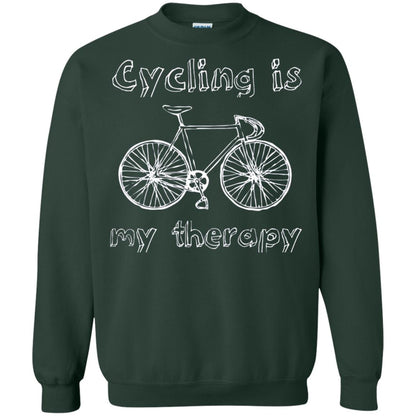 Cycling Is My Therapy Spin Class T-shirt Forest Green