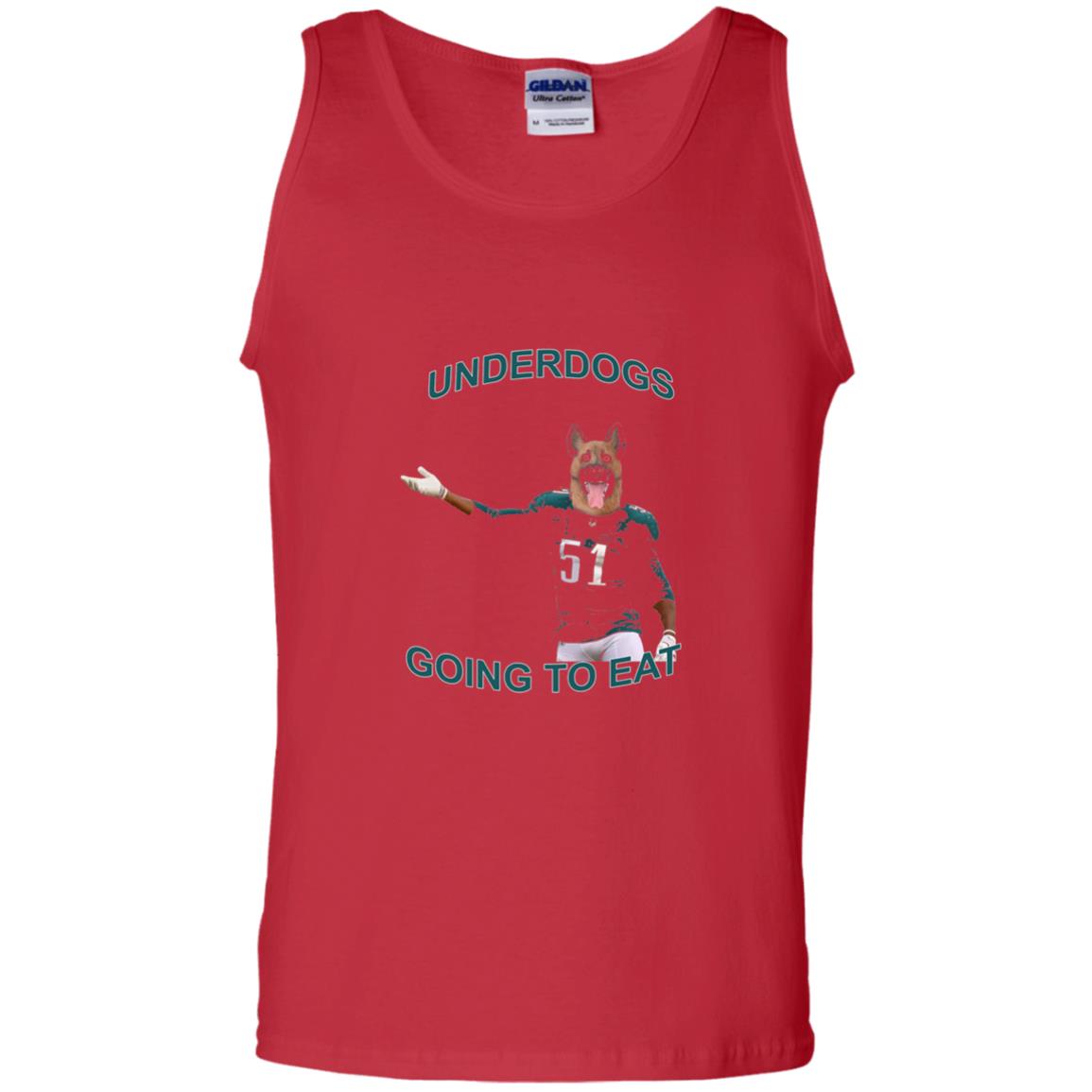 Football T-shirt Underdogs Going To Eat Red