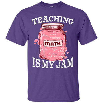 Teaching Math Is My Jam Mathematics Gift Shirt Purple
