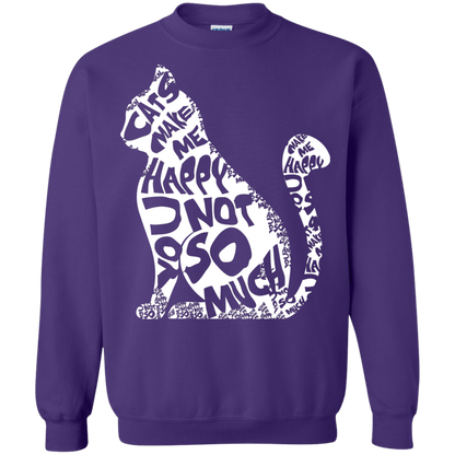Cat Lover T-shirt Cat Make Me Happy You Not So Much Purple