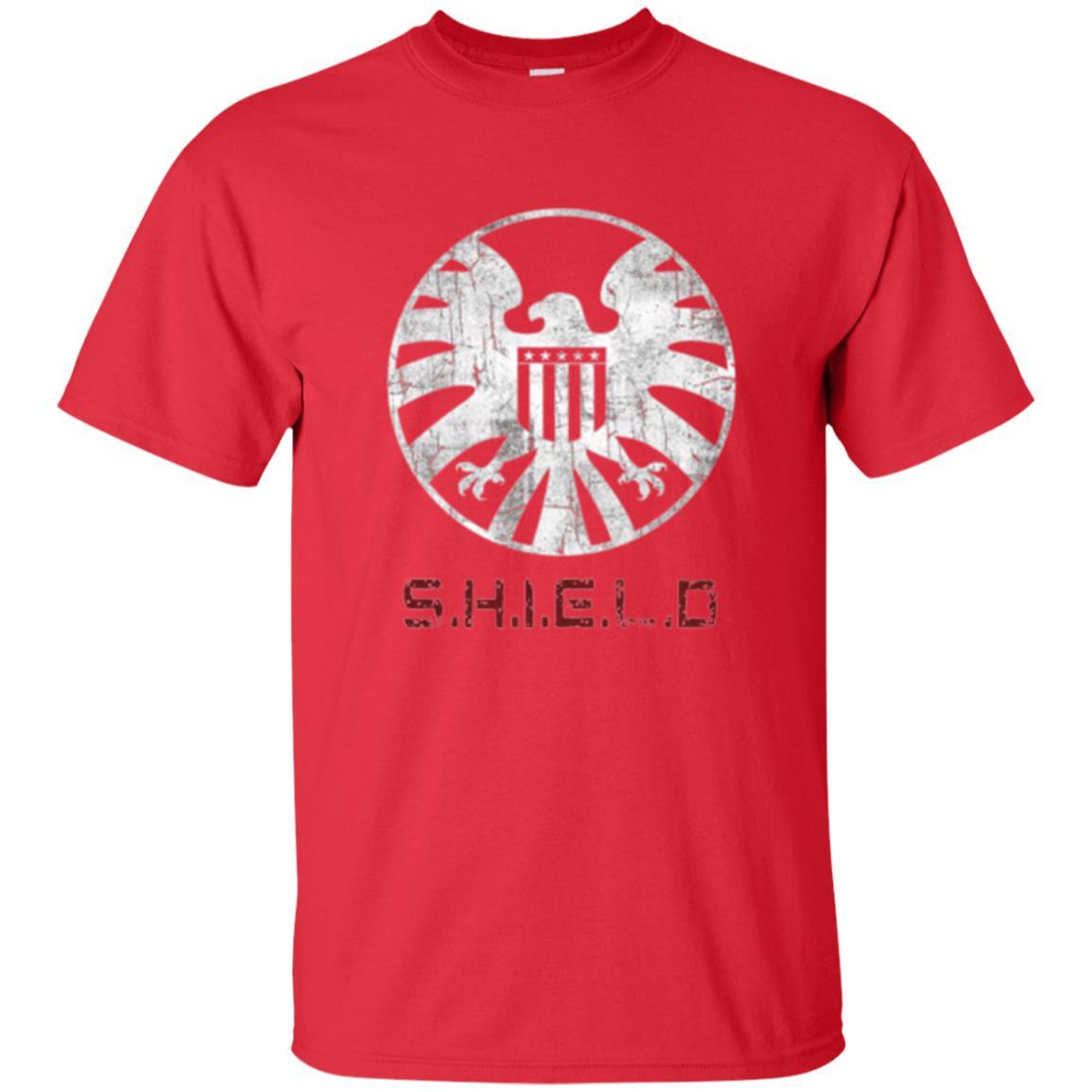 Film T-shirt Agents Of Shield Distressed Logo Graphic Red