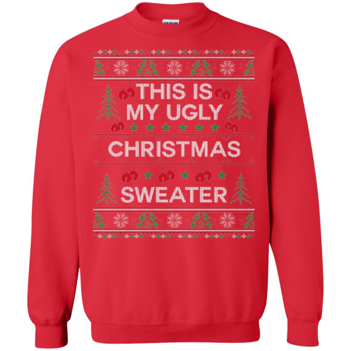Christmas T-shirt This Is My Ugly Christmas Sweater Red