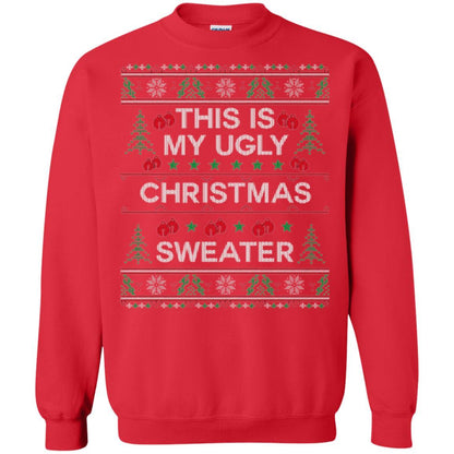 Christmas T-shirt This Is My Ugly Christmas Sweater Red