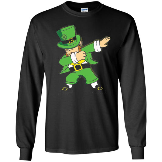 St. Patrick_s Day T-shirt Irish Dabbing T-shirt Black
