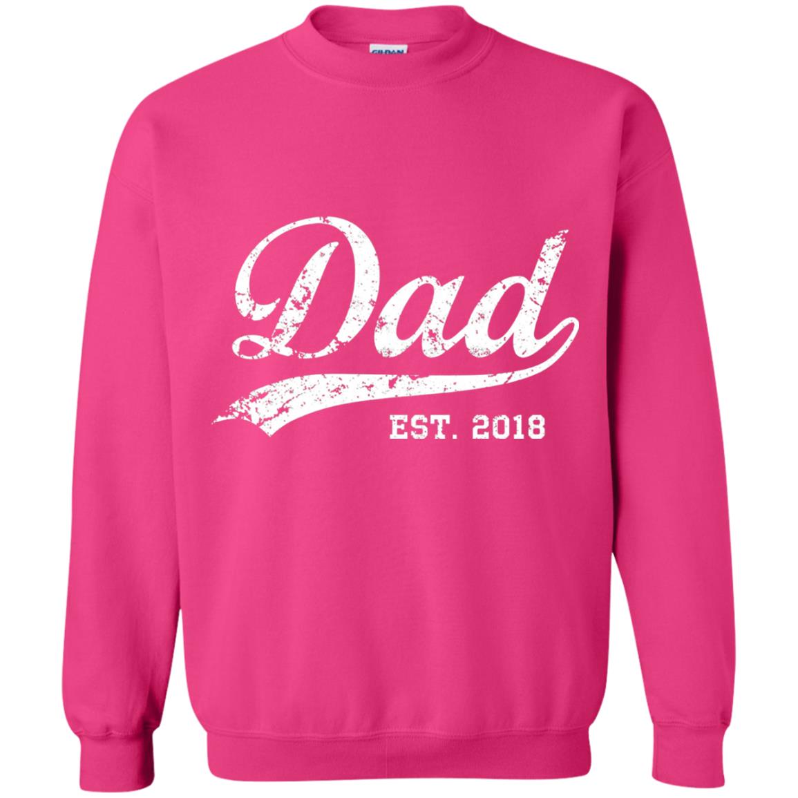 Dad Est. 2018 Vintage New Dad Daddy T-shirt Heliconia