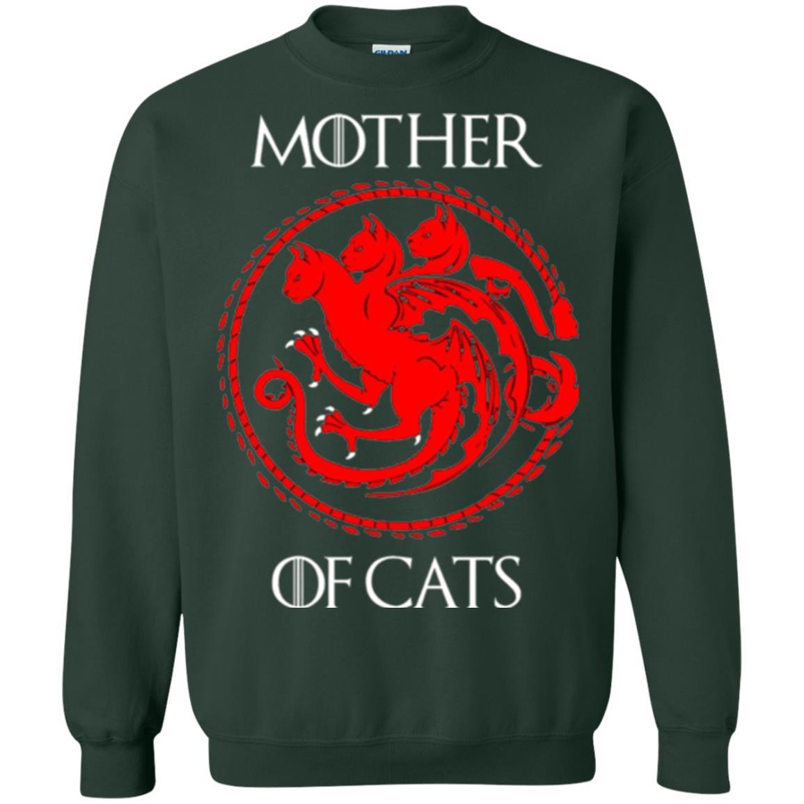Cat Lover T-shirt Mother Of Cats Hot Forest Green