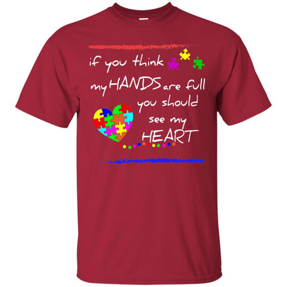 You Should See My Heart Autism Awareness T-shirt Cardinal